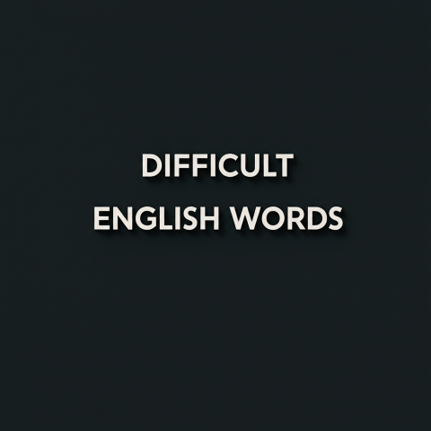 Difficult English Words